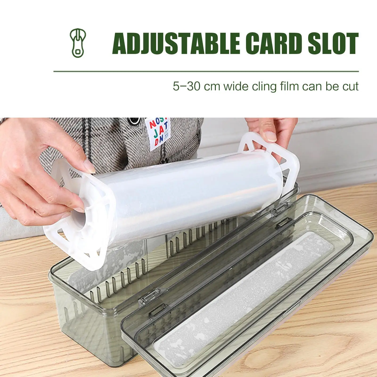 Plastic Wrap Dispenser For Foil and Cling Film Cutter Sharp Cutter and Organizer Kitchen Tool Accessories Food Wrap Foil Holder