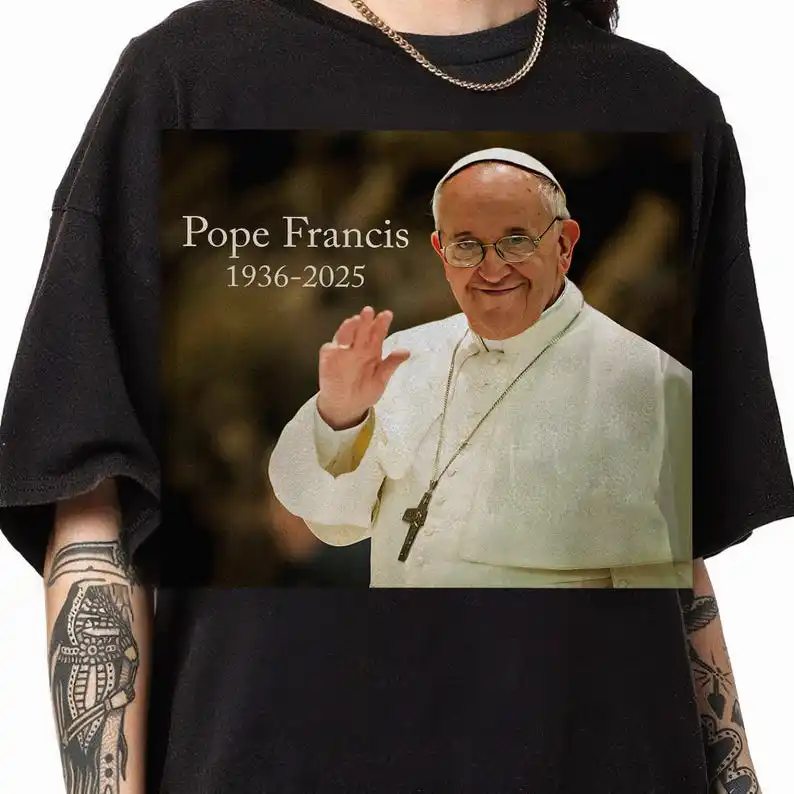 Pope Francis Commemorative Shirt, Pray for Pope Francis Shirt, Vatican Catholic Tee, Religious Gift, Christian Quote Tee
