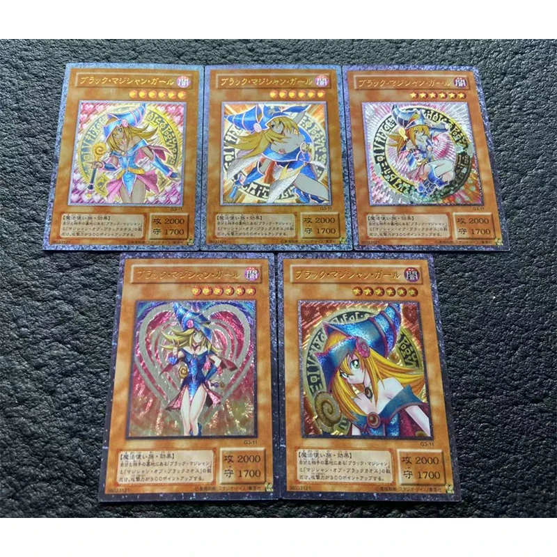 Yu-Gi-Oh! Anime Characters Black Magician Girl DIY Homemade Game Toys Collection Card Loli Beauty Christmas Birthday Gift