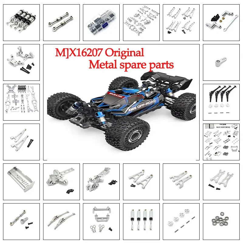 Aluminum Alloy Suspension Arm  Cup Set Upgrade Metal Parts Accessories for Mjx Hyper 1/16 Go  RC Car 16207 16208 16209 H16 H16BM