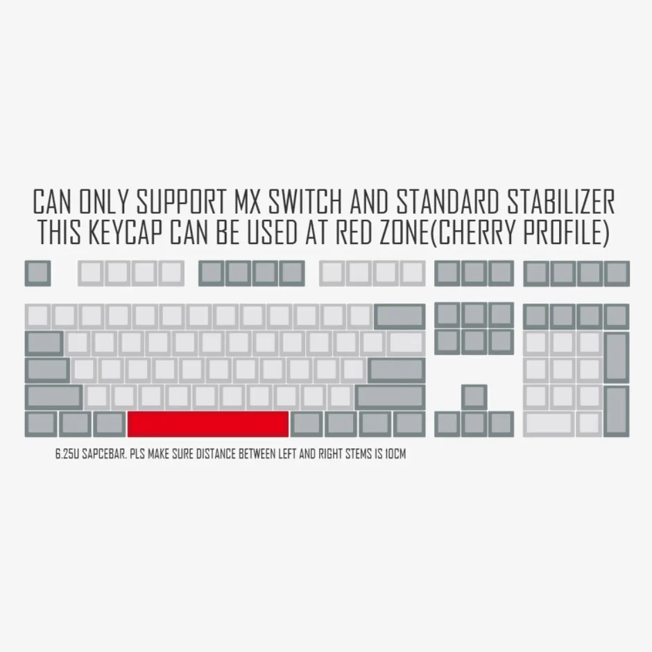 Novelty Allover Dye Subbed Keycaps Yellow Baby Duck Spacebar PBT for Gaming Mechanical Keyboard Cherry Profile 6.25u Only