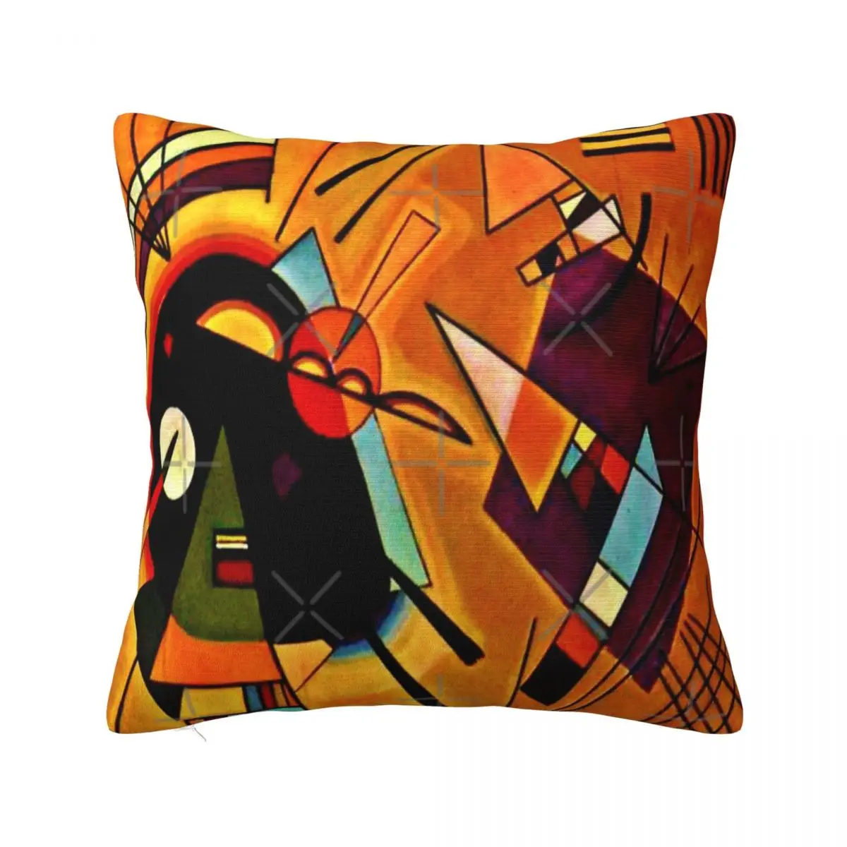 Kandinsky 'Black And Violet' Pillowcase Cushion Zipper Living Room Cushion Cover Home Decor Accessories Customizable