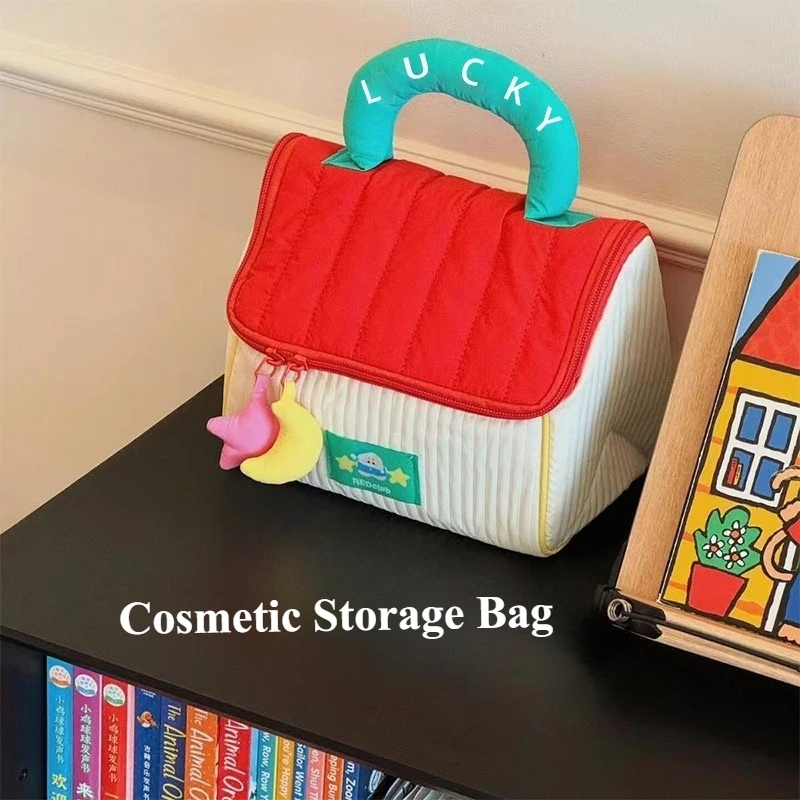 

Портативная косметичка большой емкости, косметичка, милый коттедж, сумка для туалетных принадлежностей для купания, водонепроницаемая дорожная сумка для хранения, домашняя организация