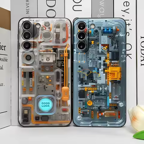 Advanced Circuit Board Phone Case for Samsung Galaxy S25 Edge S24 S23 S22 S21 S20 Ultra Plus FE A55 Shockproof Soft Cover Fundas