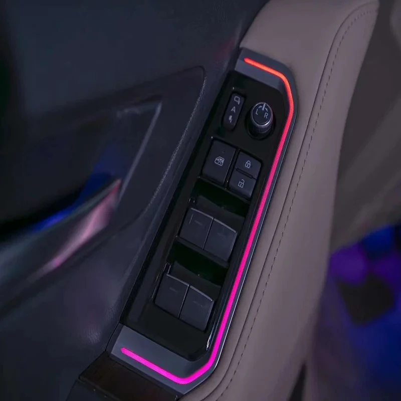 อัพเกรดไฟตกแต่งภายในรถยนต์ Symphony LED 256 สี สำหรับ Toyota Land Cruiser LC300 ปี 2022-2023 ชุดอุปกรณ์ตกแต่งบรรยากาศ