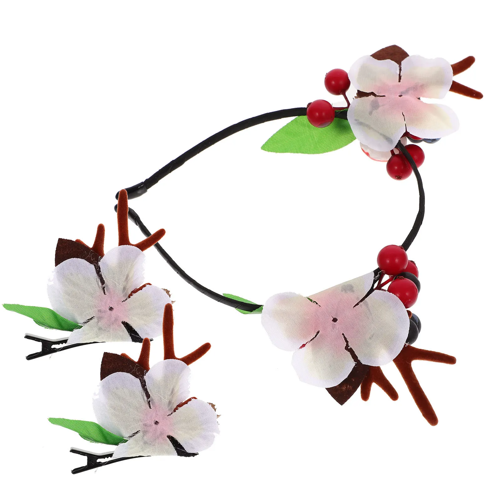 

1Set Christmas Antler Hairband Small Hair Clips Xmas Headwear Holiday Hair Accessories for Girls Women Cute Hairpin