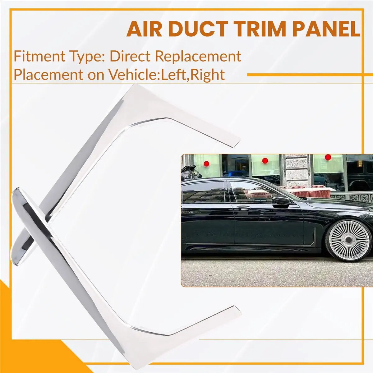 #36N (Silver)Car Left & Right Air Duct Side Panel Trim for BMW 7 Series G12,Automotive Parts & Accessories