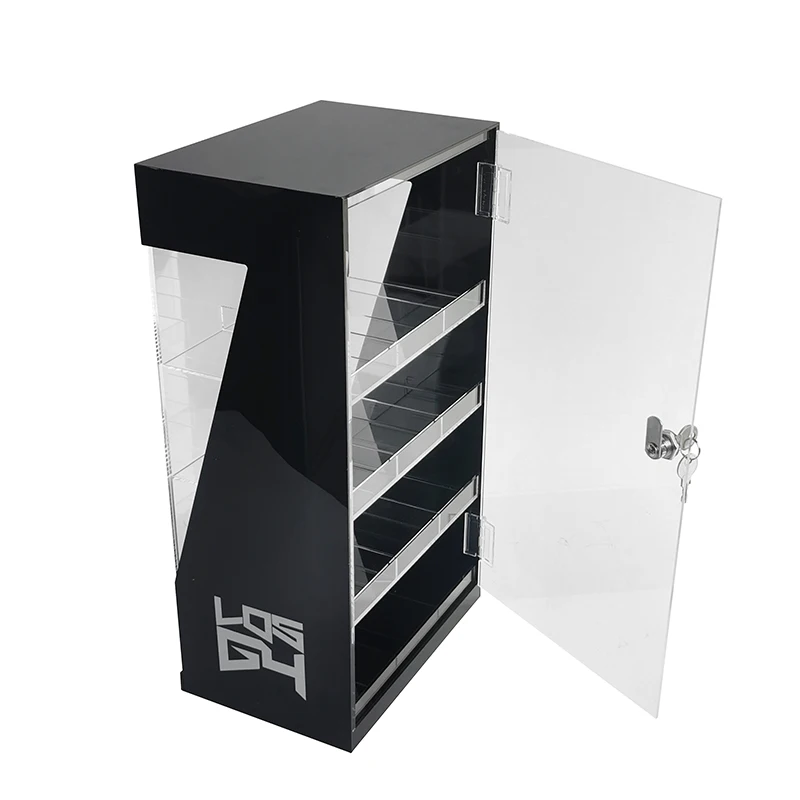 custom.Tinya Smoke Shop Custom Durable Cabinet Retail Acrylic Shelf Led Display Light Convenience Store Displa