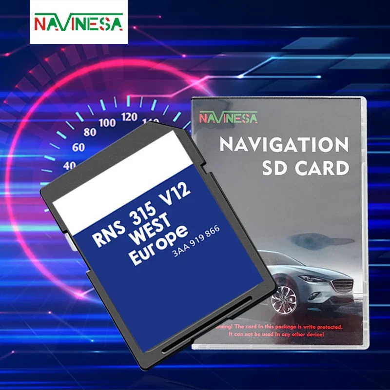 for VW RNS Transporter (T5-GP) 2010-2015 Navigation SD Map Memory 8GB Card Cover Western Europe Germany