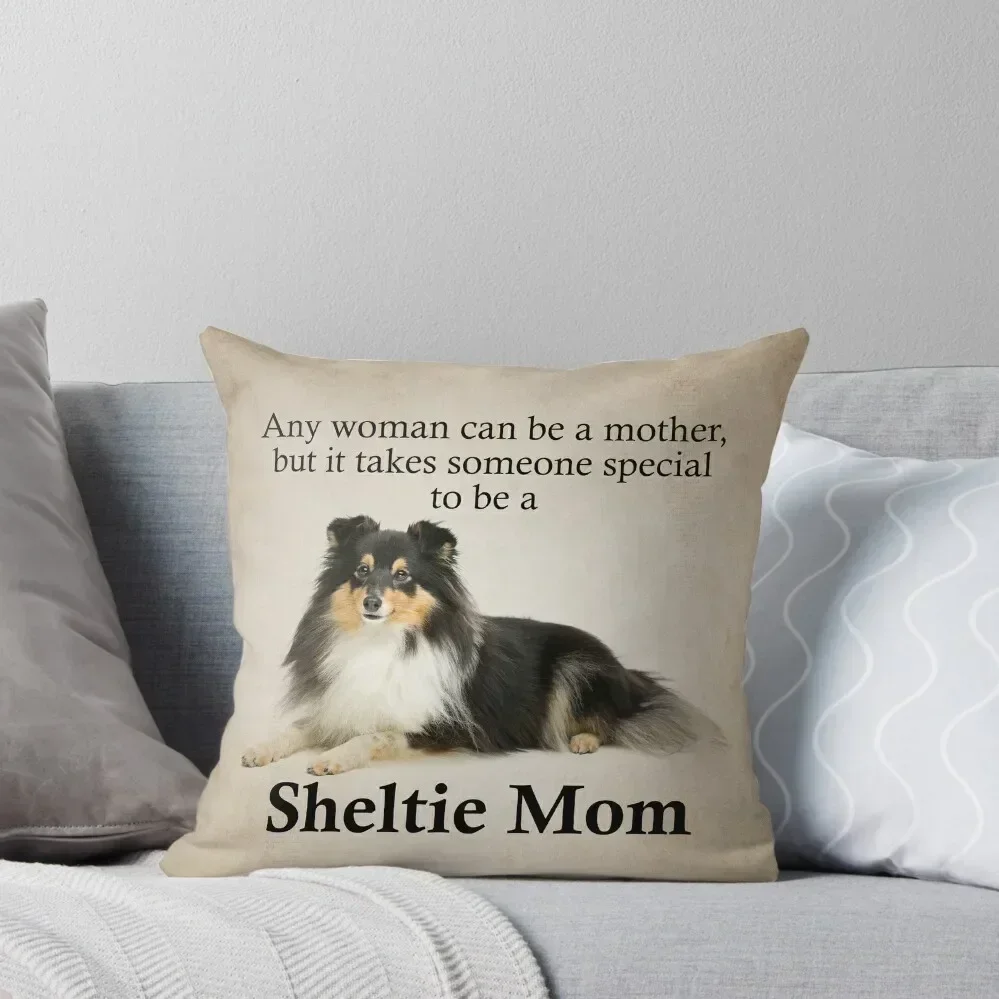 Tri-Color Sheltie Mom Throw Pillow Christmas Covers For Cushions Anime pillow