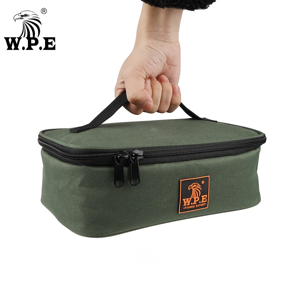 W.P.E 1 Uds bolsa de pesca de carpa multiusos 600D PVC Oxford multifunción carrete de pescado línea señuelo bolsa de herramientas accesorios de