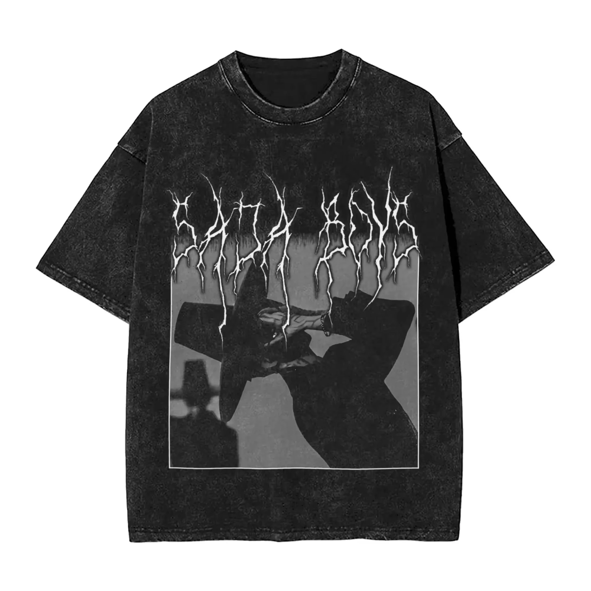 

Saja Boys Kpop Demon Hunters Vintage Style T-Shirts for Men Vintage Cotton Tees Crew Neck Short Sleeve T Shirts Gift Clothing