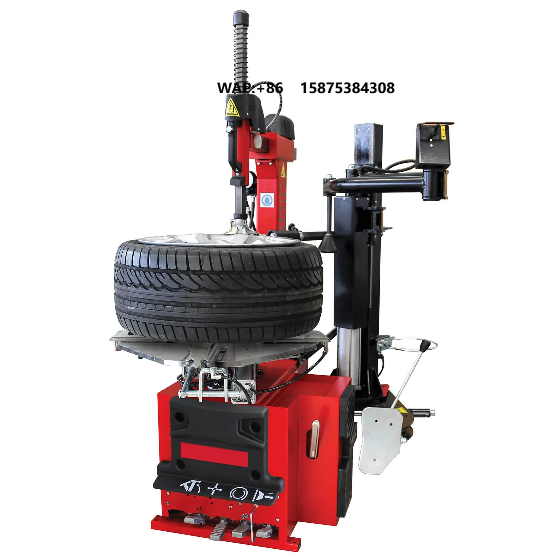 

Hot Sale Professional Pneumatic Tilt-Back Post Tire Changer with Right Helper Arm for Auto Repair Shops