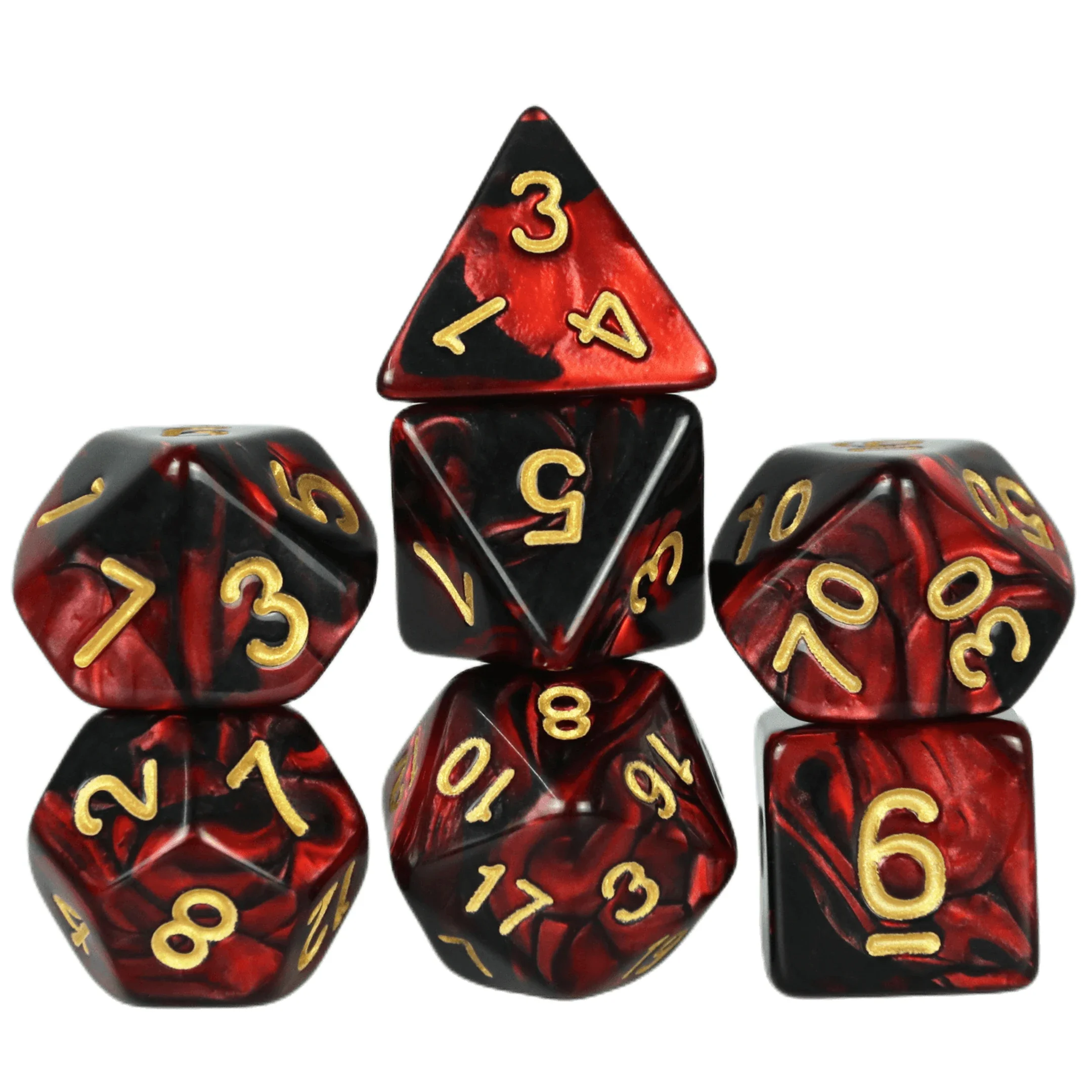 7pcs Polyhedral Gorgeous  and Vivid  Mixed Colors Accessory Dice with Multiple Choices High Quality for Board Games ,D&D ,Funny