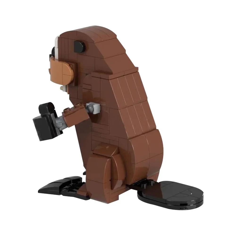 

MOC Cute Beaver Bricks Model Beaver Animal Building Blocks Assembly Educational Toys Kids DIY Birthday Gifts