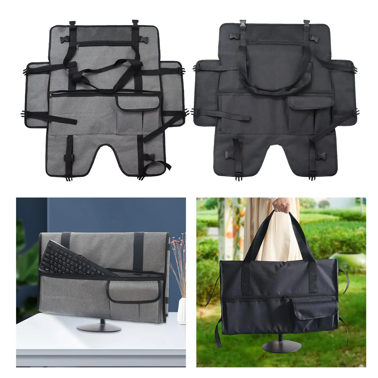 Monitor Carrying Bag Padded Laptop Carrying Bag with Handle Computer Anti Scratch Screen Case Protective Storage Case for Travel