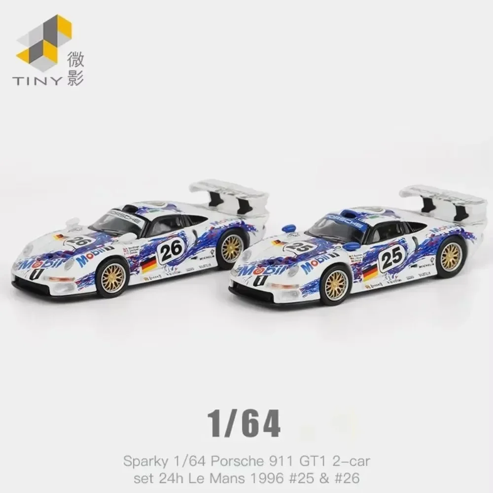 

Tiny Sparky 1:64 Porsche 911 962 964 917 Shell Gulf LeMans Lamborghini Alloy Diecast Model Car Toy Collection Series Guft