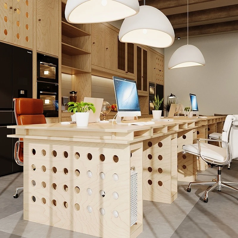 Cave board office computer desk rectangular workbench desk workstation negotiation conference table