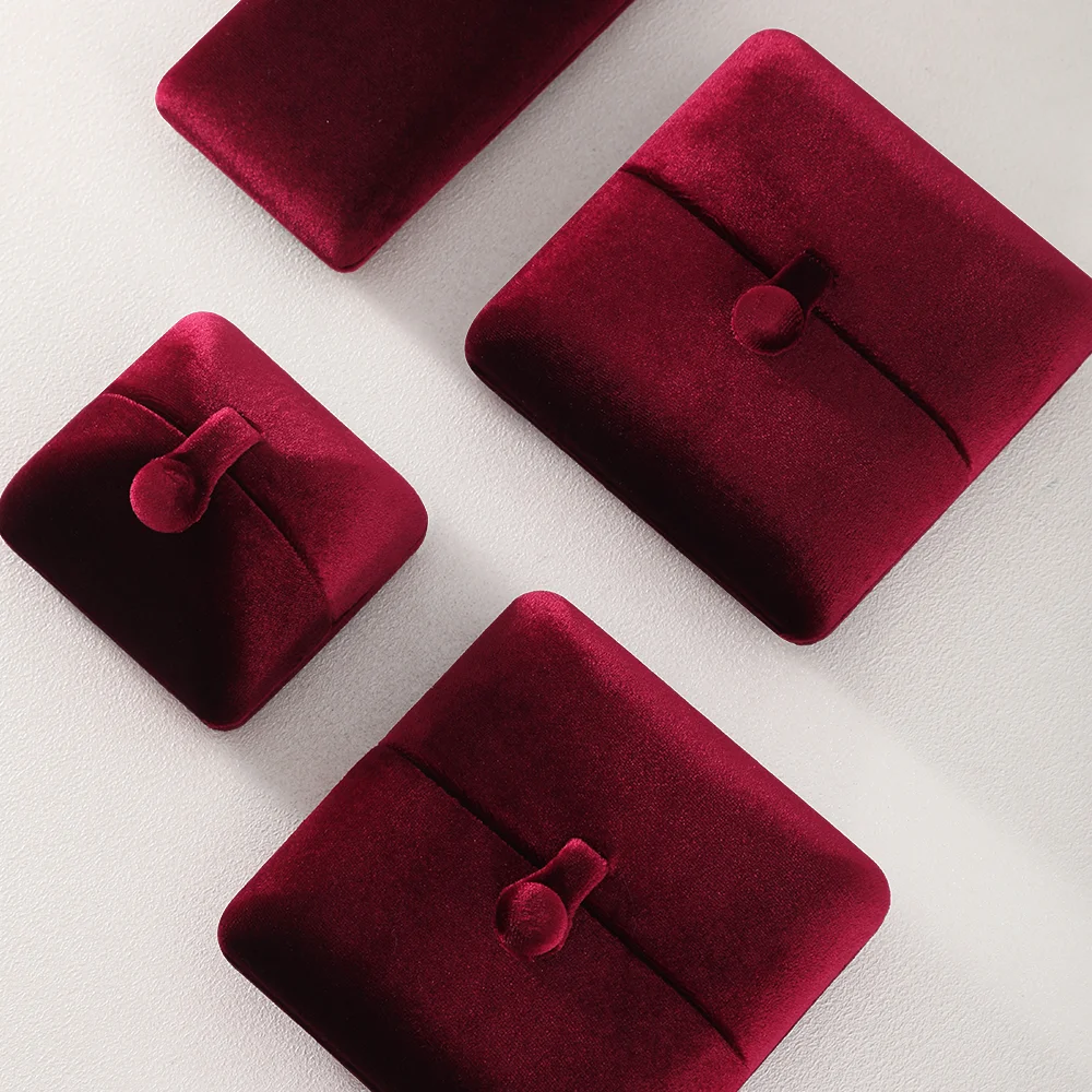Yinbeini Velvet Jewelry Storage Box Ring Earring Bracelet Necklace Display Box for Wedding Proposal Engagement H024