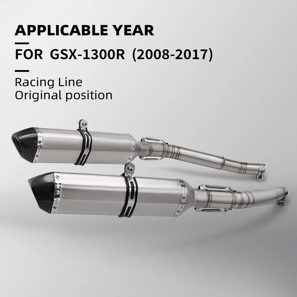 

Motorcycle Stainless 51mm Dual Middle Link Pipe For GSX1300 GSX1300R Exhaust Connection Pipe 2008-2017