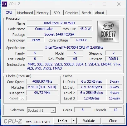 ERYING Gaming PC Desktops Motherboard Set with Onboard CPU Kit i7 10750H i7-10750H SRH8Q 2.6GHz 6C12T DDR4 Computer Assembly Set