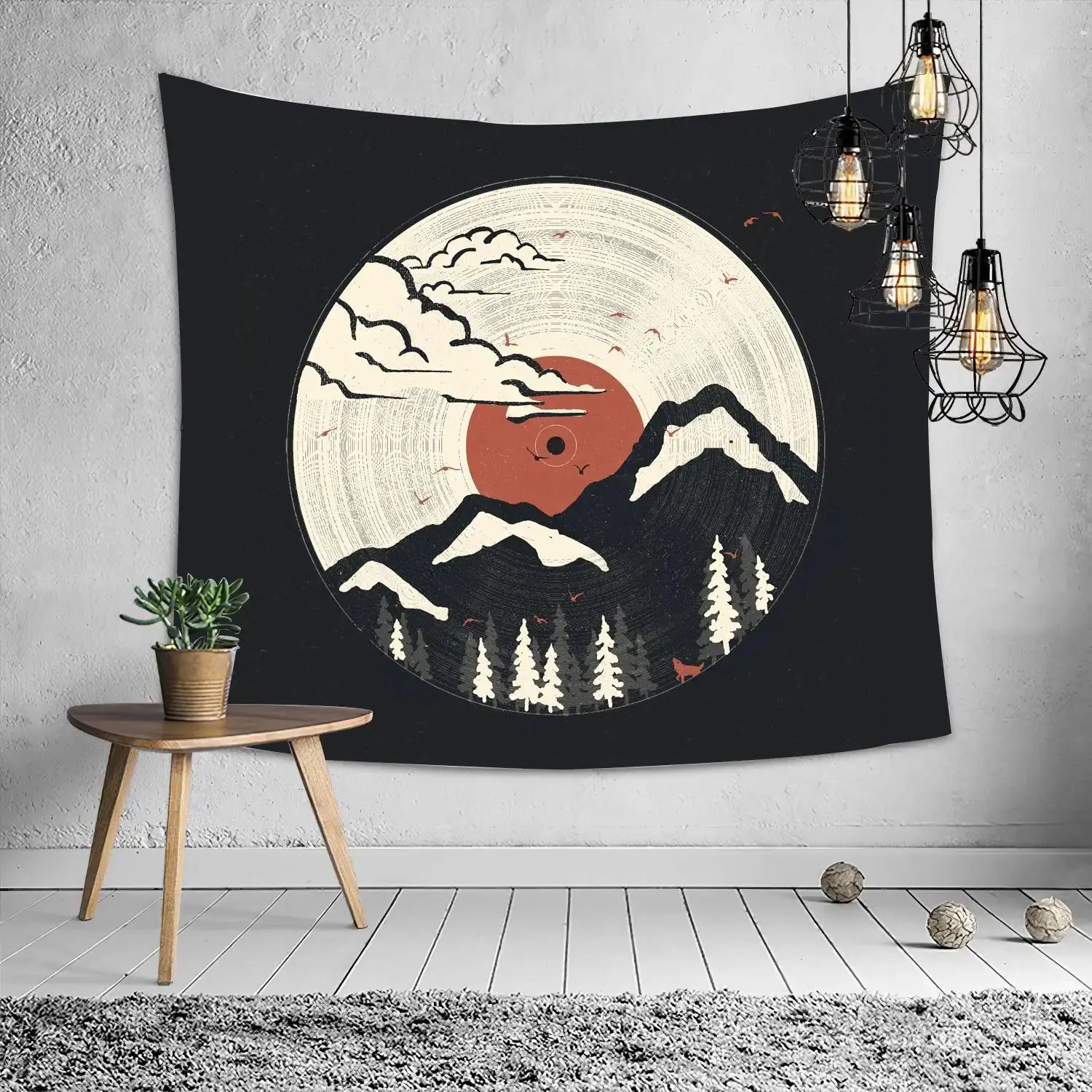 VIKAMA Mount Fuji Tapestry Japan, Printed Tapestry, Great Wave off Kanagawa, Wall, Sofa, Bedroom Festive Decorations