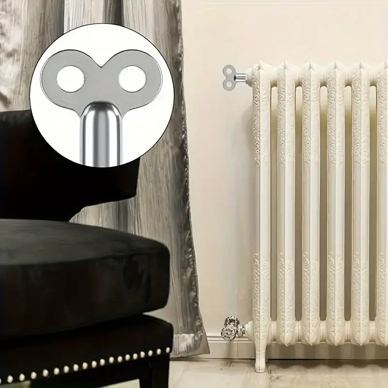 Комплект из 2 ключей для радиатора из цинкового сплава со стандартными резьбами ЕС, для прокачки воздуха от радиаторов и систем отопления