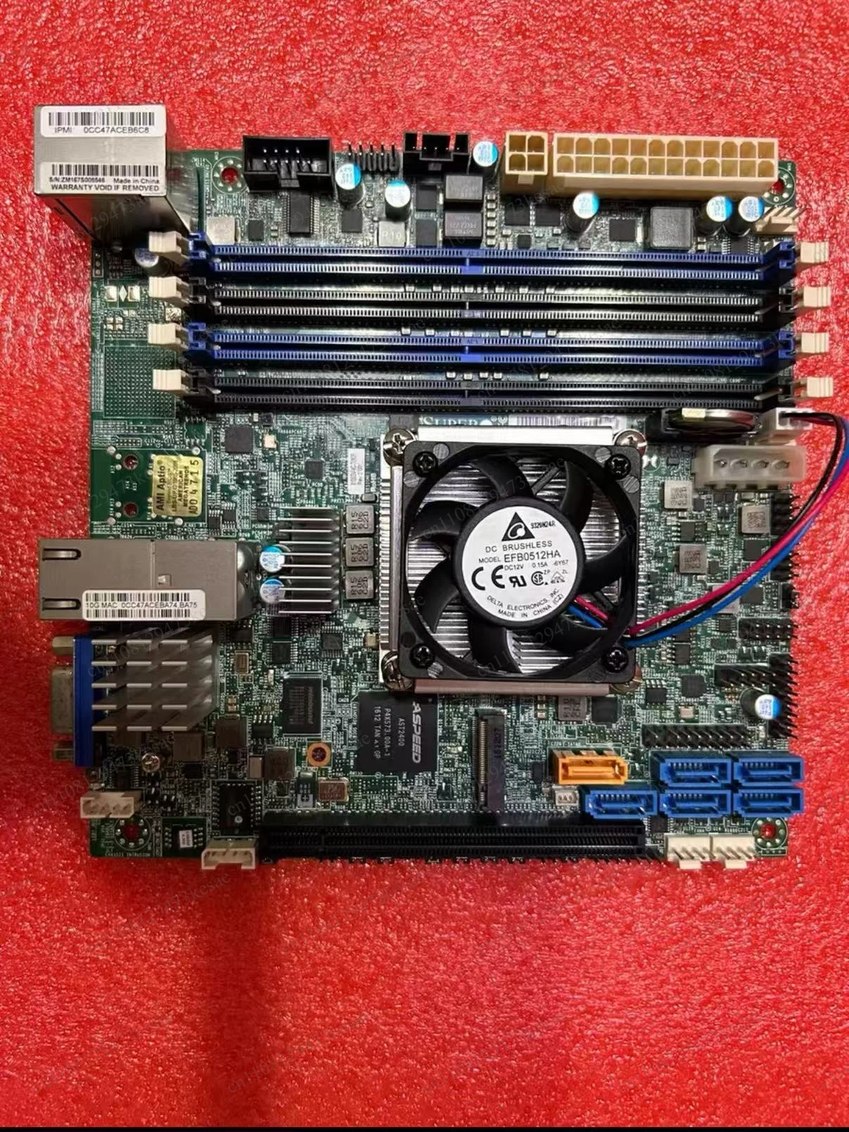 New 95 X10SDV-4C-TLN2F ITX Motherboard NAS Server Board Xeon D1521 Quad Core Dual 10GbE Network Port