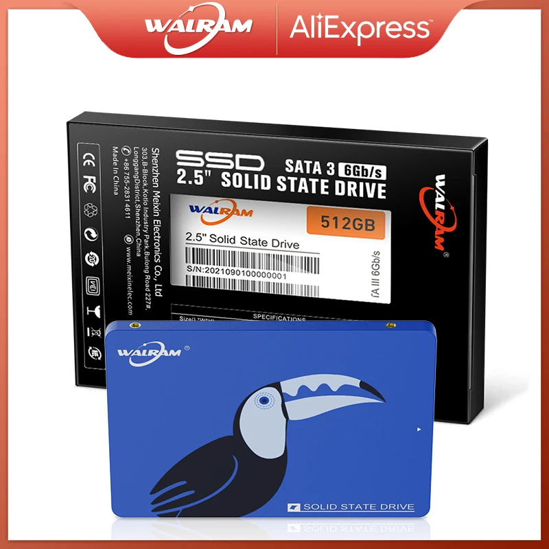 Walram Sata3 SSD 240 ГБ 256 ГБ 480 ГБ 512 ГБ 1 ТБ 2,5 дюйма SATA3 120 ГБ 128 ГБ Внутренний твердотельный накопитель для ПК и ноутбука