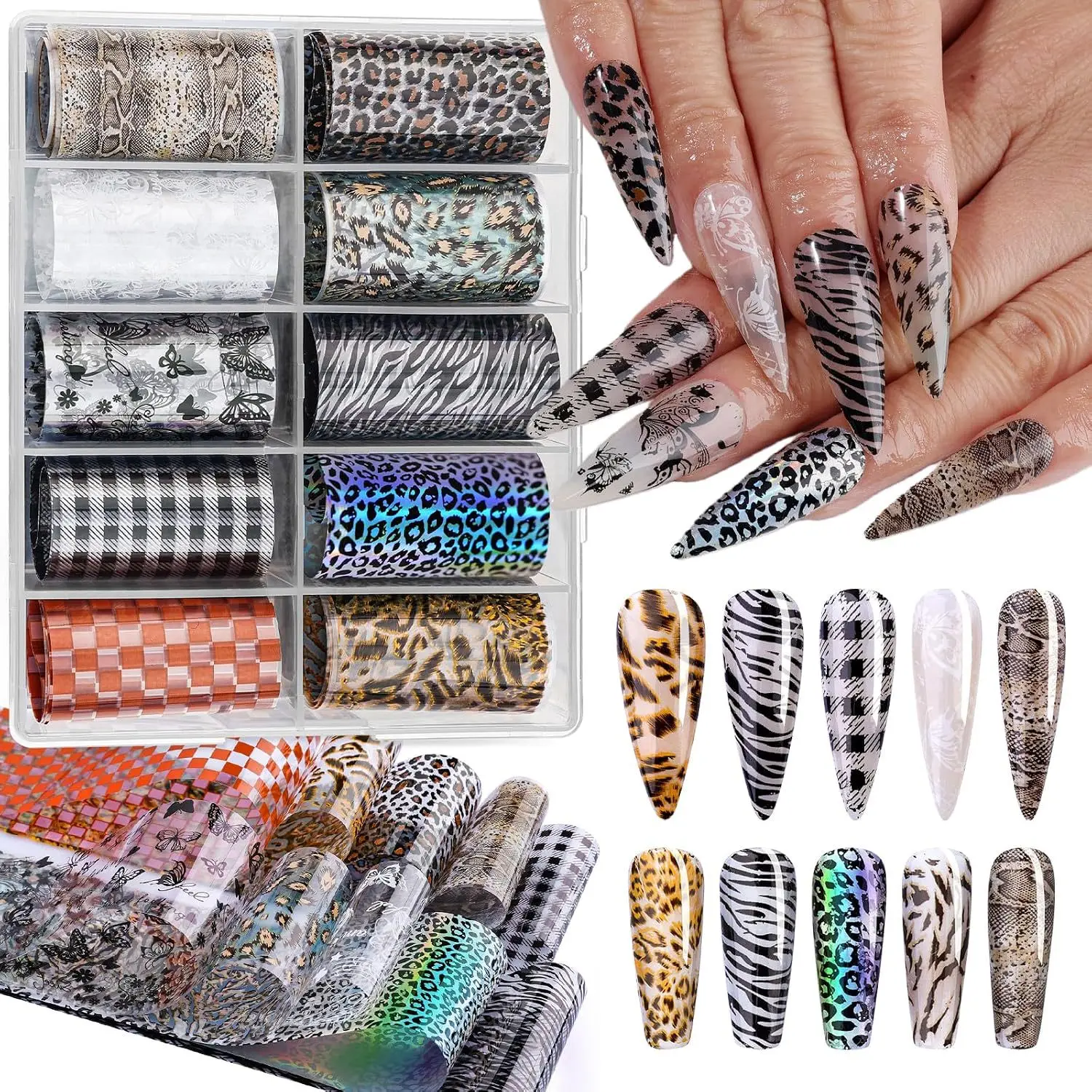 Nail Art Zebra - Adesivi per unghie con motivo a