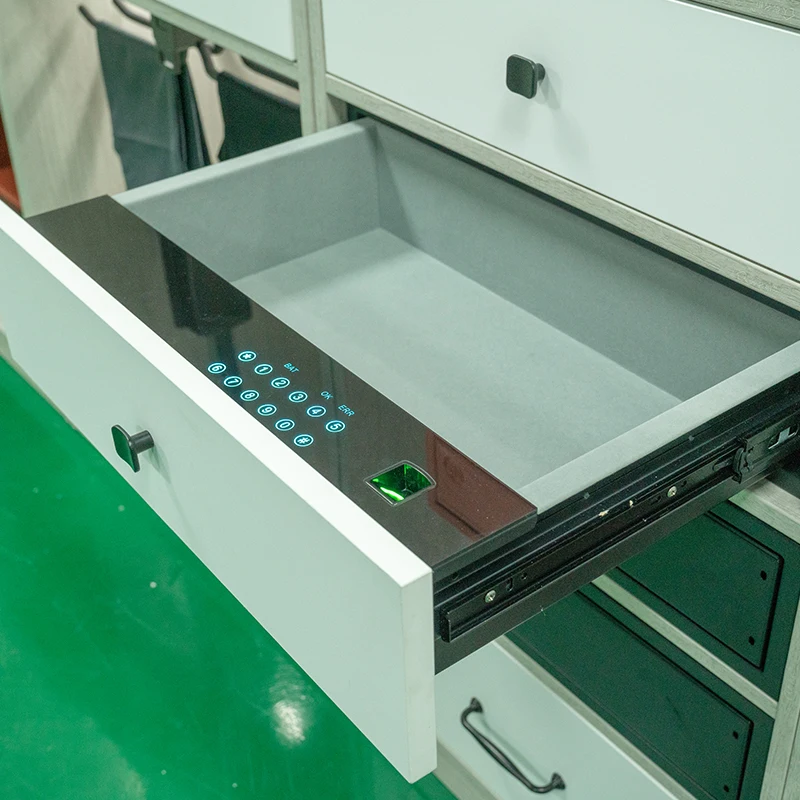 Z664 Smart Digital Fingerprint Password Unlock Safe Box Drawer Security Money Safe Box