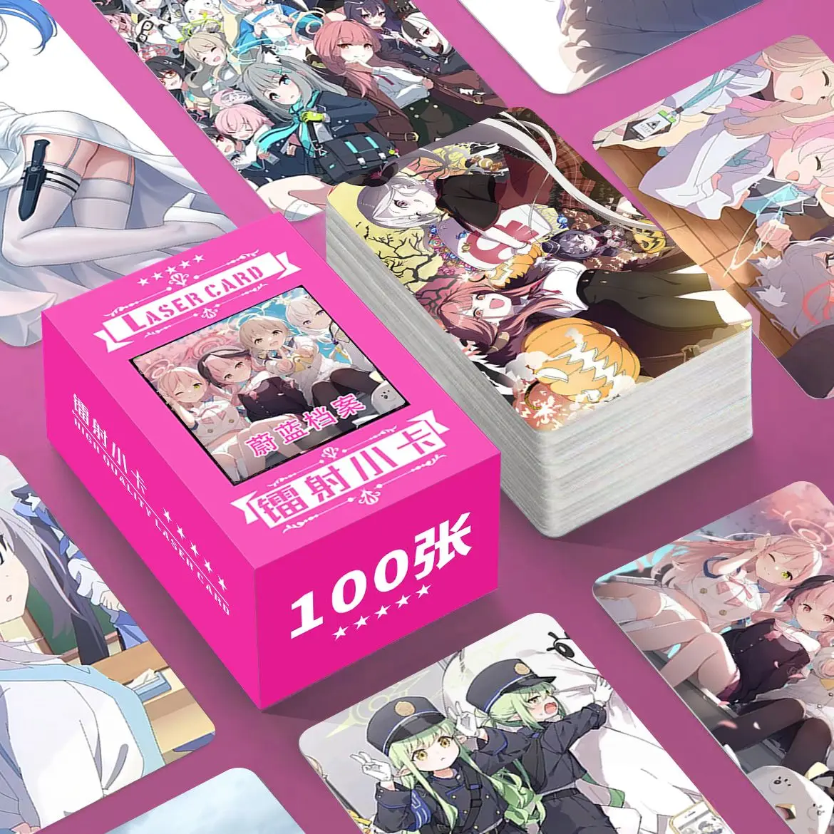 Blue Archive The Animation Laser Lomo Card Album Characters Photocard for Fans Collection Cards  Random Cover