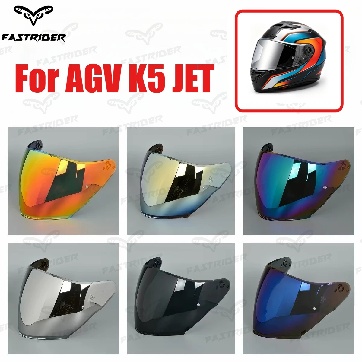 

K5 JET Helmet Visor for AGV K5 JET Helmet Shields UV Protection Windshield Sunshield Casco Moto Accessories