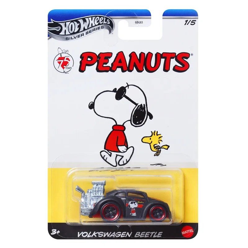 Original Hot Wheels Peanuts 75 Years Themed Entertainment 1/64 HotWheels Miniatures Car Hoteelws Diecast Model Car Hotweheels