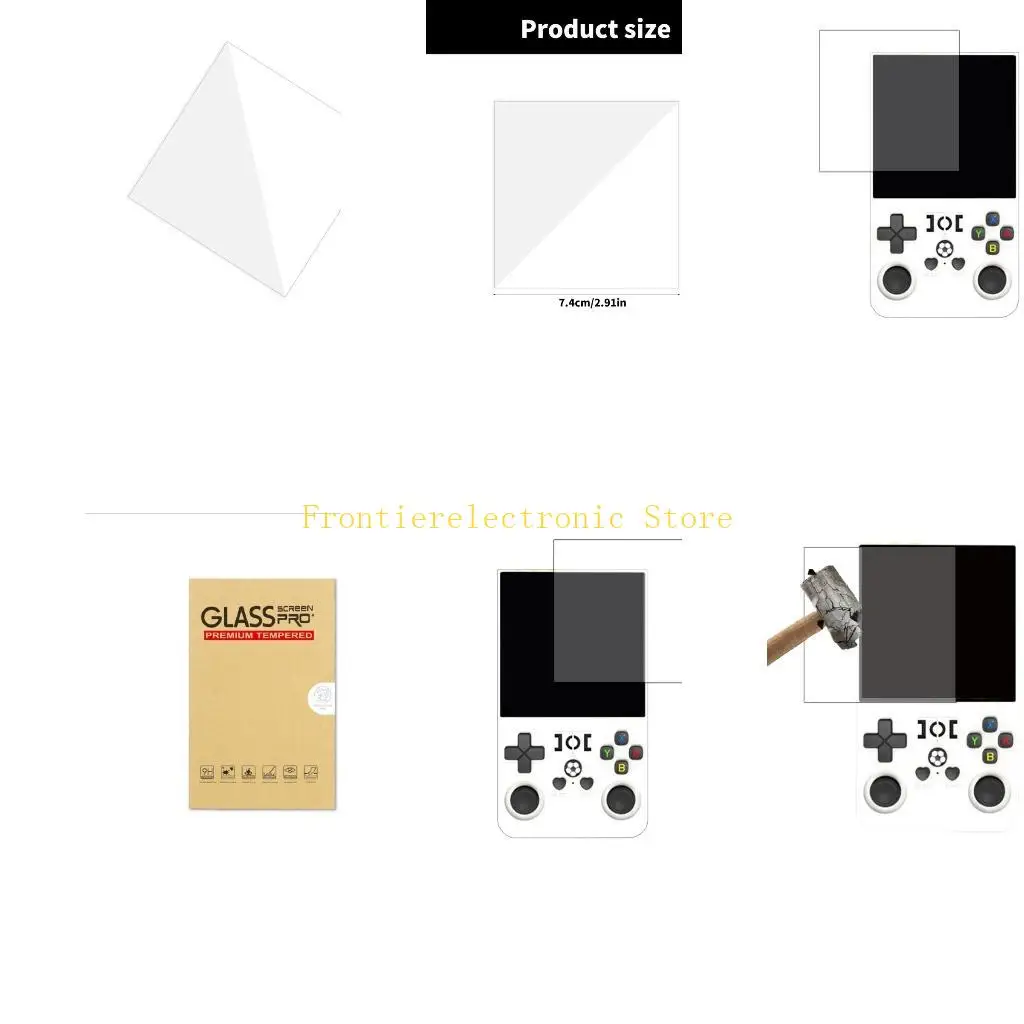 

G8DB Protective Tempered Film Guard For R36Max Handheld Game Device Scratch Resistant