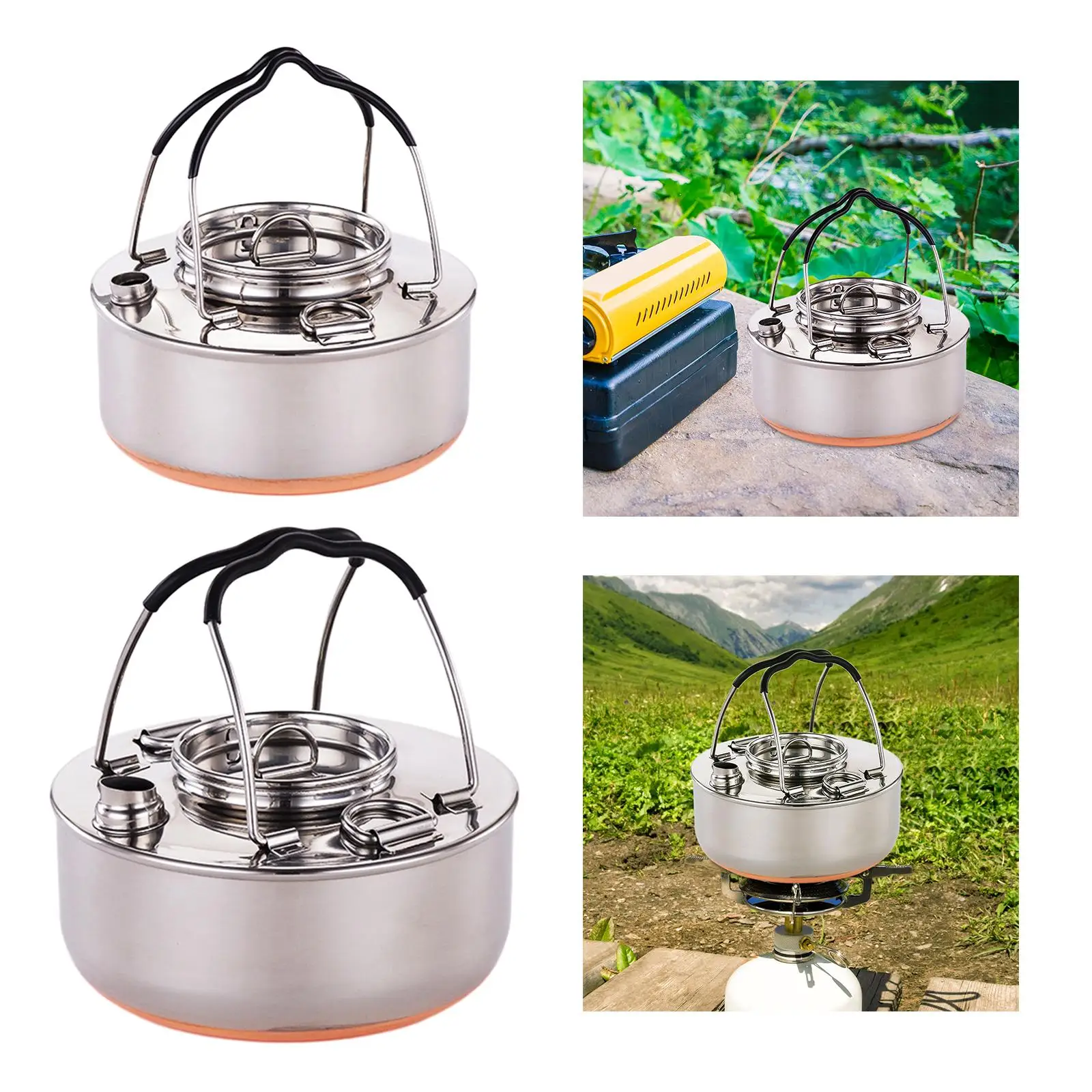 Camping Kettle Anti Scald Handle Kitchen Water Kettle for Garden Yard BBQ