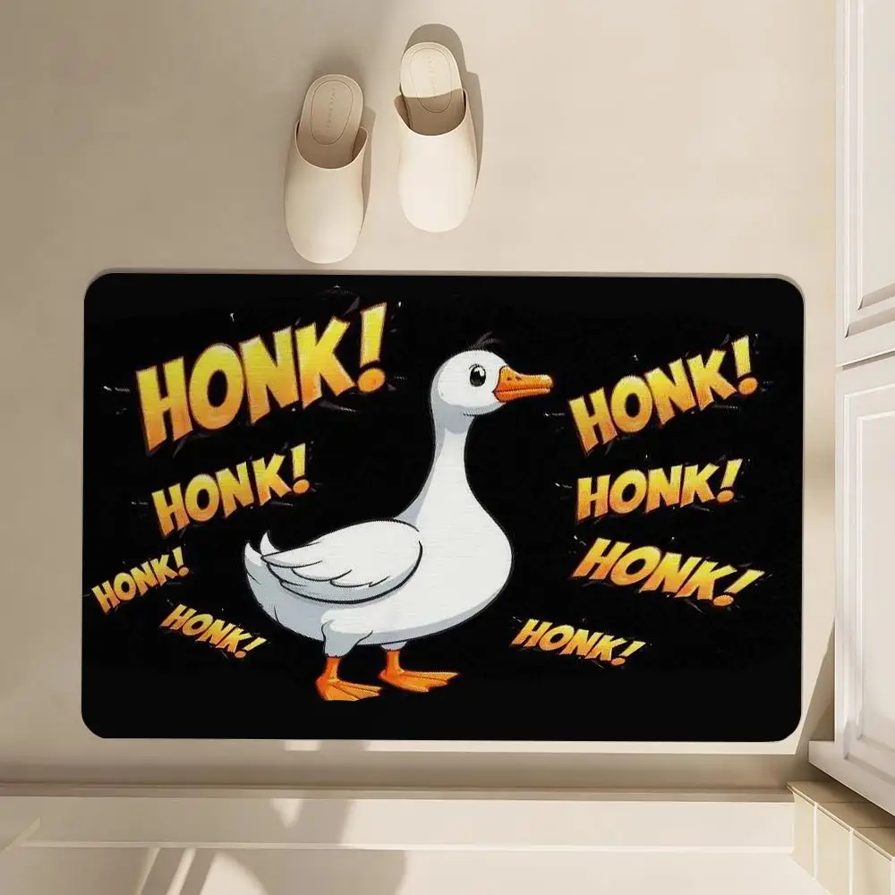 

VIKAMA Cute Duck Floor Mat Bathroom Soft Diatomaceous Mud FloorMat Bathroom Absorbent Mat,Bedroom Mat