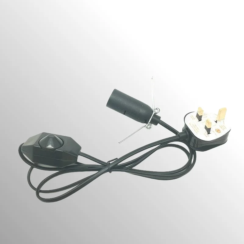 1PCS Manufacturer supplied salt lamp wire B-S Briti-sh stan-dard power cord three pl-ug salt lamp po-wer cord