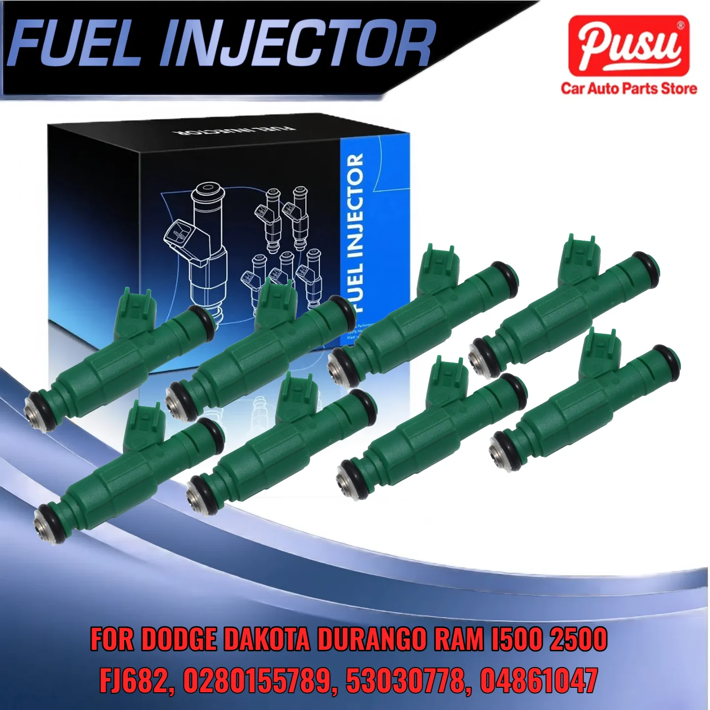 

8 шт. комплект топливных форсунок для Dodge Dakota Durango для Dodge Ram 1500 52L 59L V8 04861047 53030778