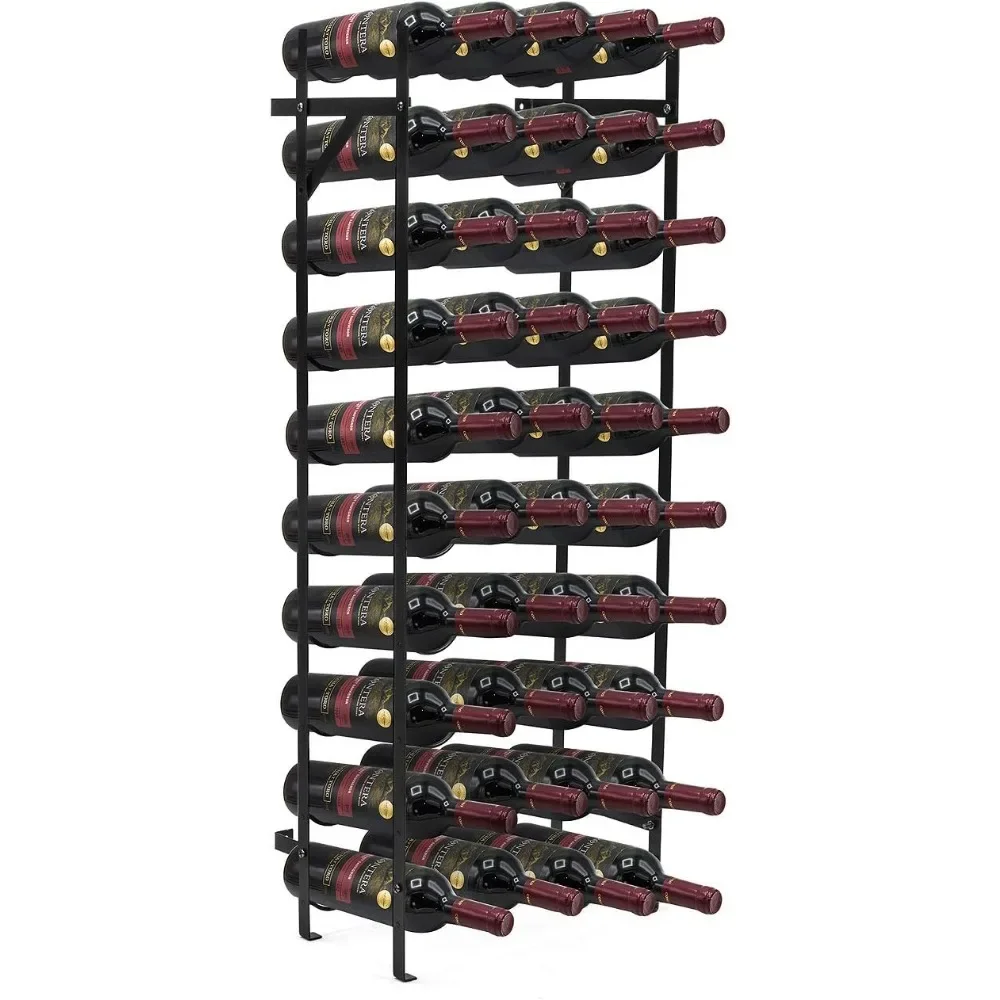 

Freestanding Floor - Wine Bottle Holder Holds 40 Bottles of - 40 Bottle Capacity Wine Storage for Wine Cellar Kitchen