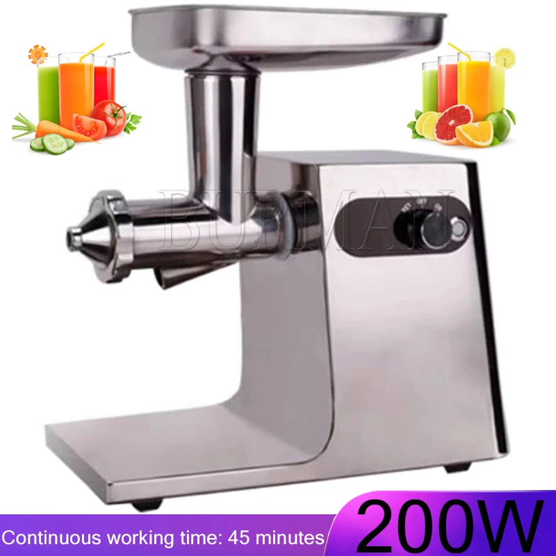 200W Fruit Vegetable Low Speed Juice Extractor Slow Masticating Auger Juicer Compact Cold Press Juicer Machine