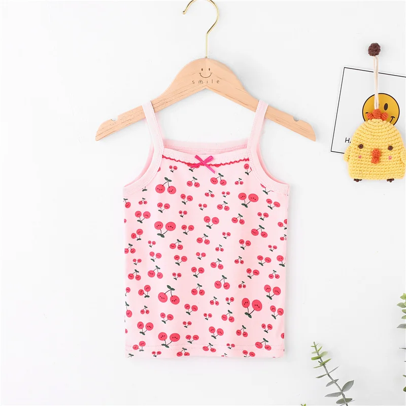 【LF】Girls Camisoles 100-160cm Cotton Kids Tank Tops Fashion Singlet Undershirts for Summer