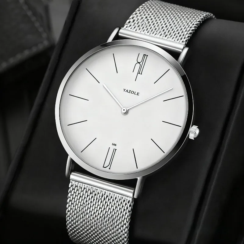 

Мужские часы в минималистском стиле, роскошные брендовые аналоговые кварцевые часы для мужчин, повседневные модные мужские часы с металлическим сетчатым ремнем, reloj hombre