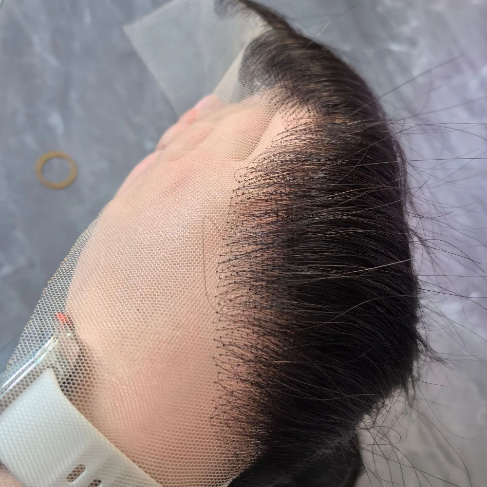 13x4 Lace-Frontal, glattes Echthaar, natürliche Farbe, 150 % Dichte, weiches Remy-Haar für Frauen, anfängerfreundlich, natürlicher, schützender Stil – Detail 3