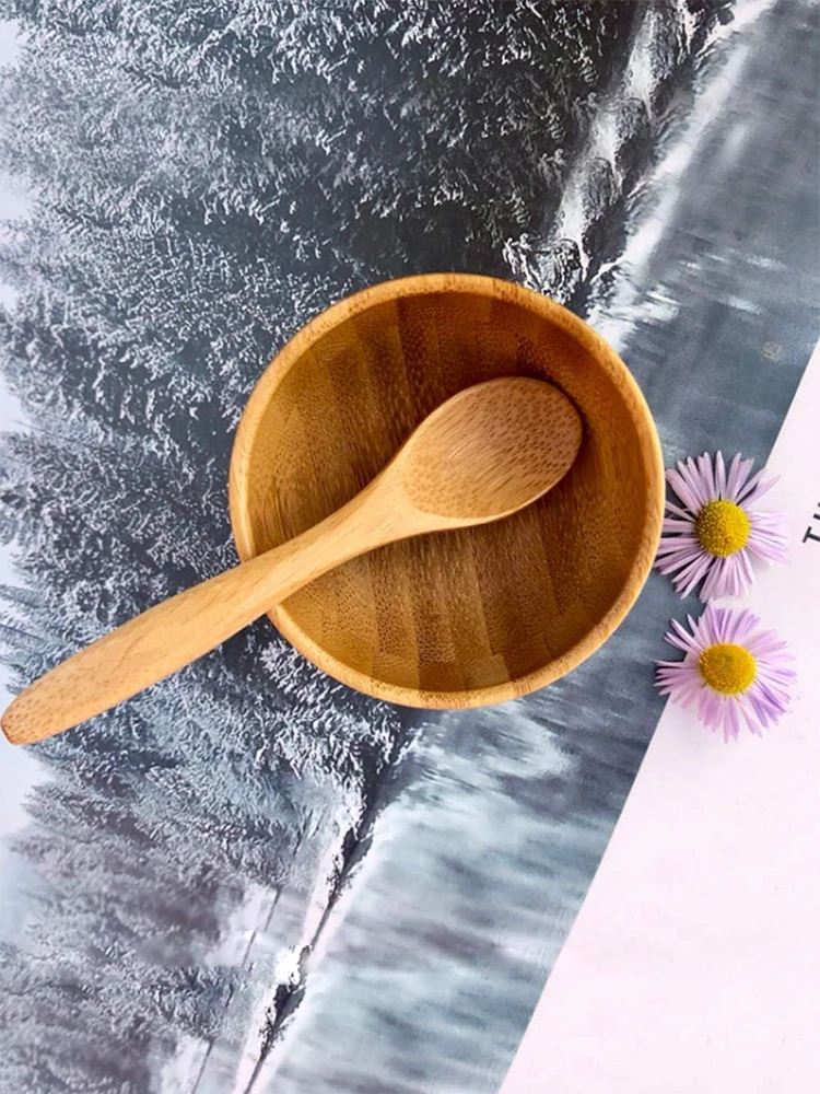 Ensemble de mini bols à mélanger pour masque, cuillère à mélanger pour masque, outil de soins de la peau, spatule à mélanger, outil à utiliser avec bol pour masque, 2 pièces