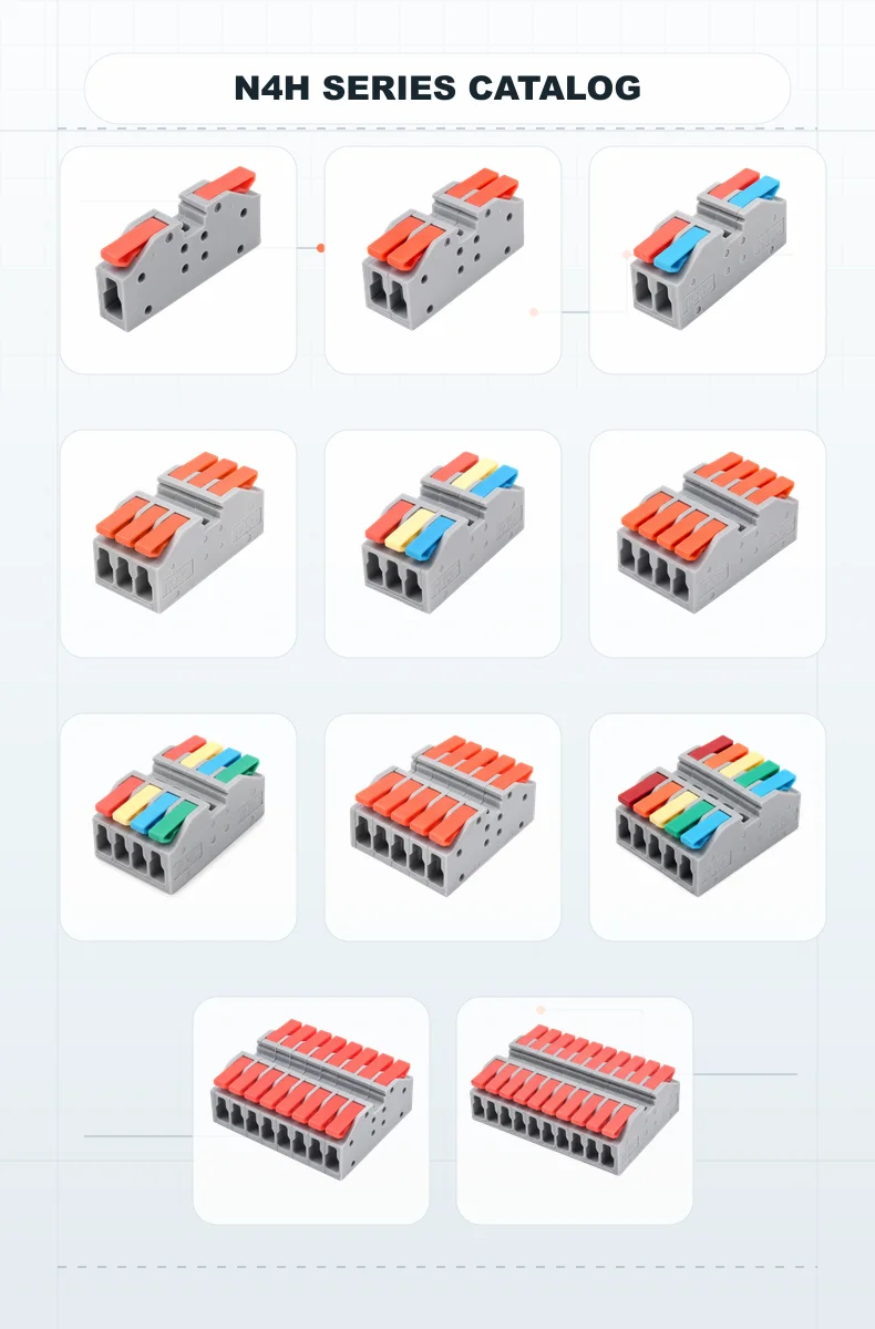 1/5/10PCS Quick Electrical Wire Connectors Universal Compact Splicing Terminal Blocks Push-in Home Cable Connectors