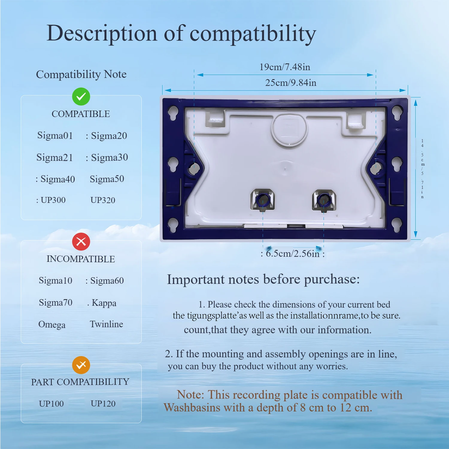 لوحة المحرك المزدوج المتدفقة المتوافقة مع أجزاء المرحاض الفضية المطلية بالكهرباء Geberit تناسب Sigma01 20 30 استبدال موثوق #6