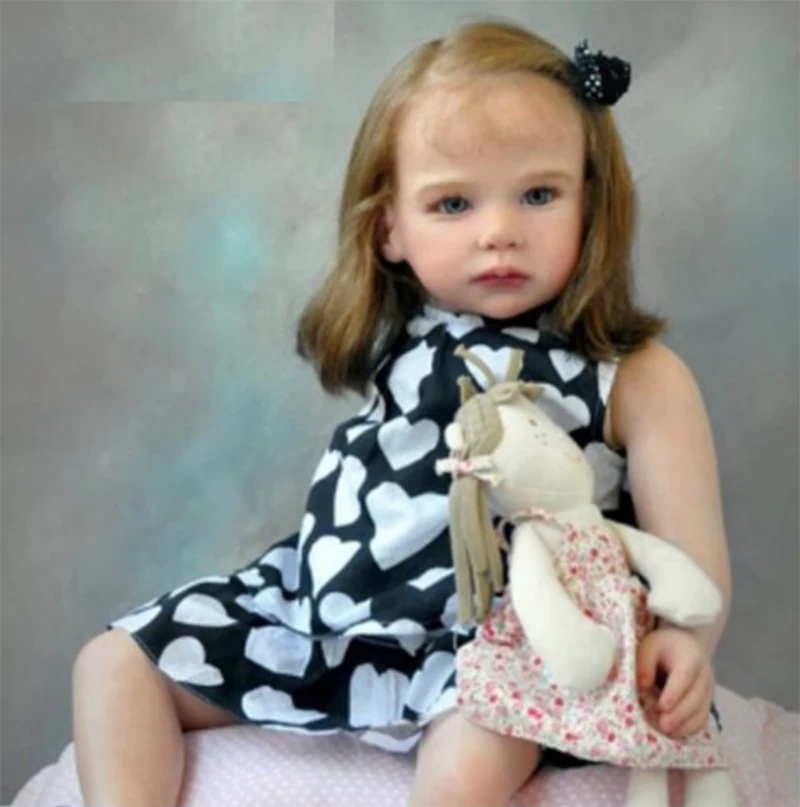 28 Inch Lilly Unfinished Reborn Toddler Doll Kit, Blank DIY Vinyl Doll Parts for Reborn Doll Making & Craft Lovers