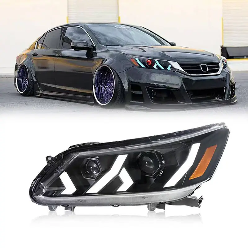 

For Honda Accord 9th Gen 2013-2015 LED Headlights Projectors New 6000k Color Front Lamp Upgrade DRL Headlamp 2014 2015 for Honda