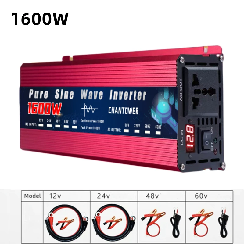 Wechselrichter 12V 220V 2000W 3000W 4000W DC 12v/24v zu AC 220v/110v reine Sinus Welle Netzteil Spannungswandler Auto Solar Inverter